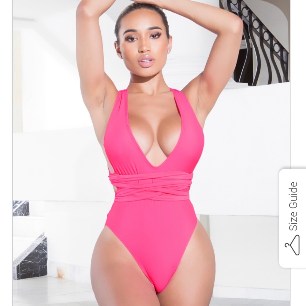 Matte Collection Arlo one piece bathing suit PINK